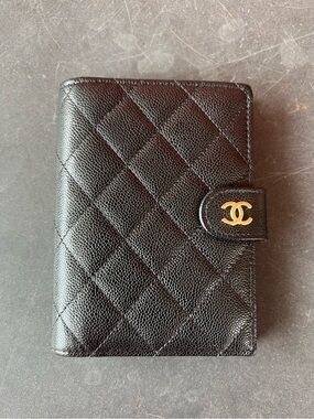 CHANEL Timeless Classic Passport Holder Wallet, Black